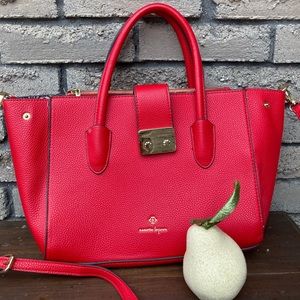 Nanette Lepore red bucket purse